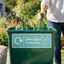 Recycling Sign – Green Glass Bottles & Jars – 1mm Rigid Plastic – Indoor/Outdoor