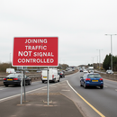 Premium Quick Fit Traffic Sign - Joining Traffic Not Signal Controlled, 1050x750mm for Road Safety