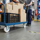 160mm Heavy Duty Fixed Plate Castor Nylon Wheel with Roller Bearing