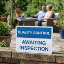 Quality Control Awaiting Inspection Sign – 400mm x 300mm – Rigid Plastic – Indoor/Outdoor Use