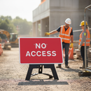 Professional No Access Sign Kit with Reflective 1050x750mm Face and Quick Fit Frame for Traffic Management