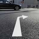 Professional Thermoplastic Traffic Lane Right Arrow Marking - Various Sizes for Effective Directional Control