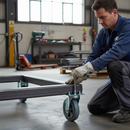 160mm Heavy Duty Fixed Plate Castor with Grey Elastic Tyre