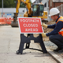 Premium Footpath Closed Ahead Sign 600x450mm with High Reflectivity for Safety - High-Quality Professional Grade for Industrial and Commercial Appl...