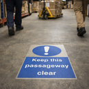 Keep This Passageway Clear Floor Graphic Safety Sign – 400mm x 600mm – Polycarbonate – Industrial Use