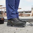 Premium Safety Trainer with Steel Toe Protector - Stylish Soft Suede Upper for Assembly Line and Logistics Work