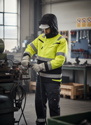 Premium Waterproof Arc Parka Jacket with Concealed Zip Front, Adjustable Cuffs, and High-Visibility Features for Enhanced Safety