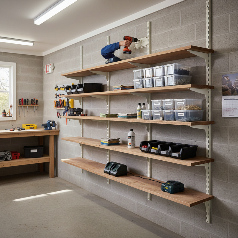 Heavy Duty Twin Slot Wall Mounted Shelving Uprights - Custom Build - White