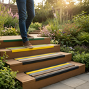 Pack of 5 - 1200mm Anti-Slip Decking Strips – Pre-Drilled for Outdoor Steps
