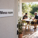 Mess Room Construction Safety Sign – 1mm Rigid Plastic – Indoor/Outdoor Use