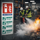 Dry Powder Fire Extinguisher Sign – Portrait – Durable – Industrial Use