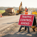 Professional Traffic Control Ahead Sign 1050x750mm with RA1 Reflective Face for Safe Road Management