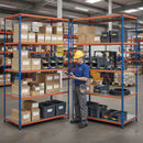 Heavy Duty Industrial Shelving - 1980mm High - 340kg Capacity - Steel Construction