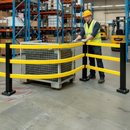 Professional Heavy Duty Hybrid Impact Protection System for Indoor and Outdoor Use with Steel and Plastic Construction