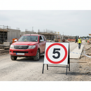 Professional 5mph Symbol Road Sign - Heavy Duty Zintec Metal Construction, 750mm Square, Chapter 8 Compliant