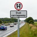 Premium Dual Carriageway Supplementary Plate with Customizable Text Height for Enhanced Roadway Safety