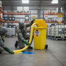 Premium Chemical Spill Kit - Yellow Wheelie Bin - 120L Capacity