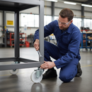 50mm Swivel Bolt Hole Castor with White Nylon Wheel - 40Kg Capacity