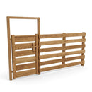 6 Rail Hurdle with Access Gate - Durable Timber Construction (view 2)