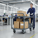 125mm Heavy Duty Braked Swivel Plate Castor with Anti-Static Tyre