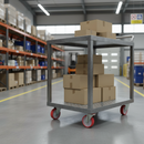 80mm Premium Swivel Plate Castor with Red Polyurethane Wheel