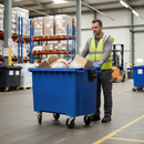Premium Heavy Duty 1100L Flat Top Wheelie Bin with Robust Design and Multiple Color Options for Commercial Use