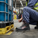 Premium Heavy Duty Safety Boot with Water-Repellent Leather, Non-Slip Sole, and Composite Toe Protection for Comfort and Support