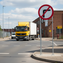 Premium No Right Turn Sign Face - 750mm Diameter for Temporary Road Works - High-Quality Professional Grade for Industrial and Commercial Applications