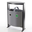 Stainless Steel Dual Compartment Litter Bin – 78 Litre (view 2)
