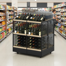 Premium Three-Tier Wines and Spirits Display Stand - Multifunctional Retail Rack for Showcasing Alcohol Selections