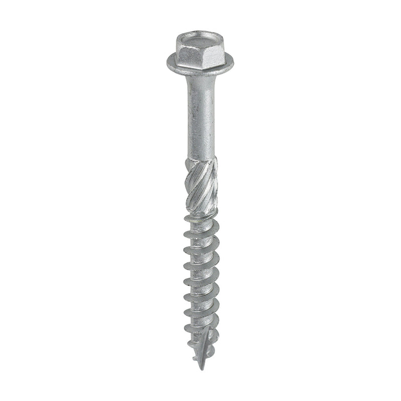 Hex Head Timber Screw - Silver - 8.0 x 75