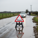 Professional Flood Sign with Removable Face and Durable Frame for Quick Deployment - 750mm Diameter