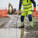 Premium Hi-Vis Yellow/Navy Blue Arc Flash & Fire Retardant Rain Trousers with Waterproof and Windproof Features