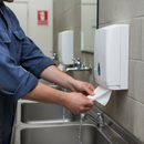 Premium Centre Fold Hand Towel Dispenser for HC128BL Hand Towels - White Color with Durable Design