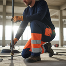 Premium High-Visibility Professional Driver's Trousers with Inner Knee Pad Pockets and Expanding Back Pockets - EN ISO 20471 Class 1 Certified