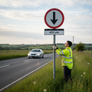 Premium 400 Yards Supplementary Sign Drop Plate Dia 572 - 870x275mm Compatible with EnduraSign Frame