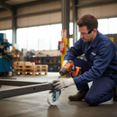 200mm Heavy Duty Braked Swivel Plate Castor Nylon Wheel