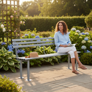 Premium 1.8m Heavy Duty Bench Seat with High Backrest - Galvanised Steel or Stainless Steel Options for Durability and Weather Resistance