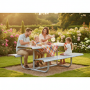 Premium Heavy Duty Picnic Bench 1.8m with Galvanised Steel Frame for Outdoor Durability and Minimal Maintenance