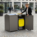 Premium Wheelie Bin Enclosure for 2 Bins with Lockable Access and Innovative Lid Design