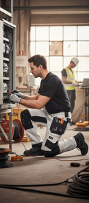 Premium Slim Fit Work Trousers with Holster Pockets and 4-Way Stretch for Comfort and Durability