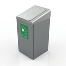 Galvanised Steel Food Waste Bin – 112 Litre with Rod Hinge Door (view 2)