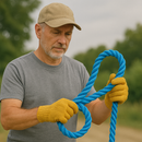 14mm Blue Polypropylene Rope 3 Strand - 50m Weatherproof Coil