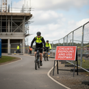 Premium Cyclists Dismount and Use Footway Sign - 600x450mm Metal Construction for Road Safety