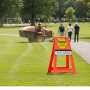 Professional Grass Cutting Supplementary Plate 7001.1 - 870x275mm Durable Design with Reflective Vinyl for Enhanced Visibility