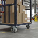 100mm Heavy Duty Fixed Plate Castor with White Nylon Wheel