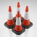 50cm Two-Part Traffic Cone with Reflective Sleeve, Sand-Weighted (Pack of 5) (view 2)