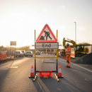 Premium Roll Up Road Sign Supplementary Plate for Work Zones - Durable and Safe Traffic Control Solution