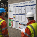 Site Health & Safety Board – 1350 x 1160mm – Rigid Plastic – Industrial Use