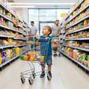 Premium 25L Mini Shopping Trolley for Kids - Perfect for Small Supermarkets and Convenience Stores
